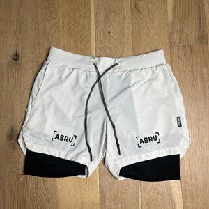 ASRV White Compression 5" Shorts | Size Medium